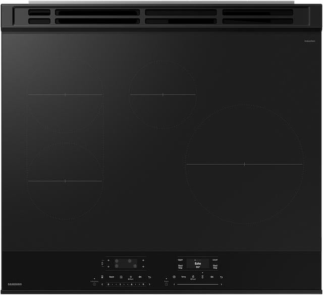 Samsung NSI6DG9550SR 30 Inch Slide-In Induction Smart Range With 4 Elem...