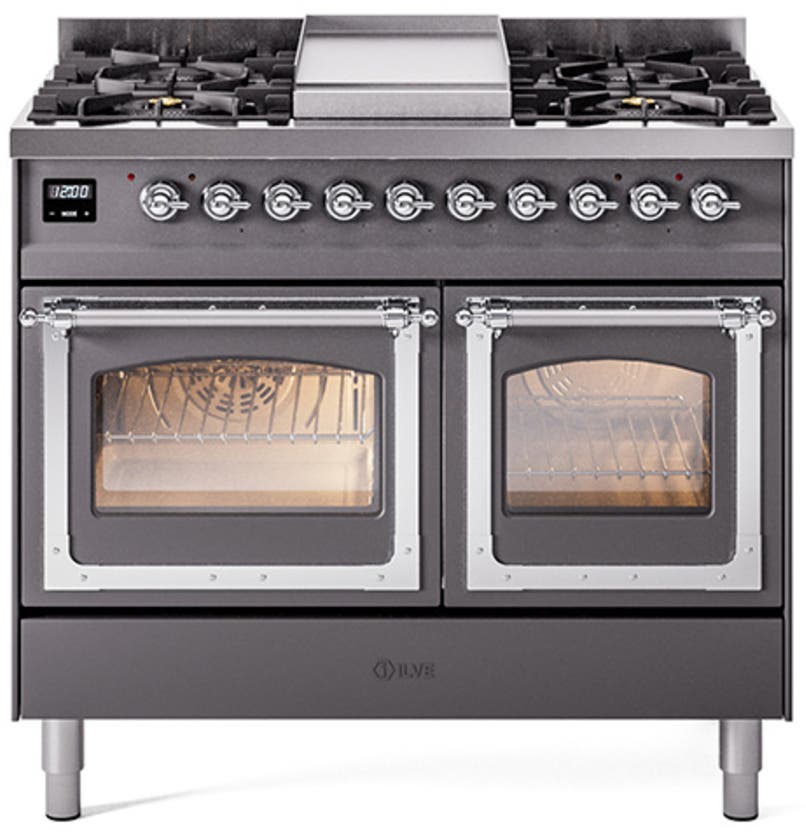 Ilve UND40FNMPMBC Midnight Blue With Chrome Knobs, Natural Gas