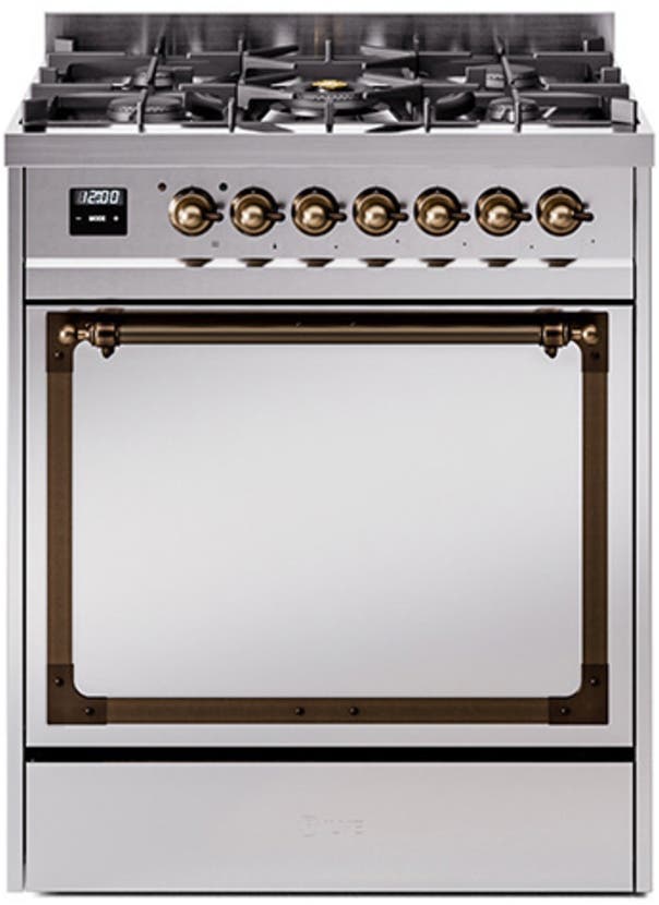 Ilve UN30QNMPSSB Stainless Steel With Bronze Knobs, Natural Gas