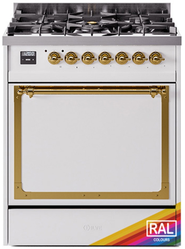 Ilve UN30QNMPRAG Ral Custom Color With Brass Knobs, Natural Gas