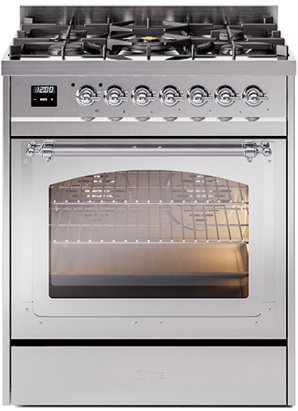 Ilve UN30NMPSSC Stainless Steel With Chrome Knobs, Natural Gas