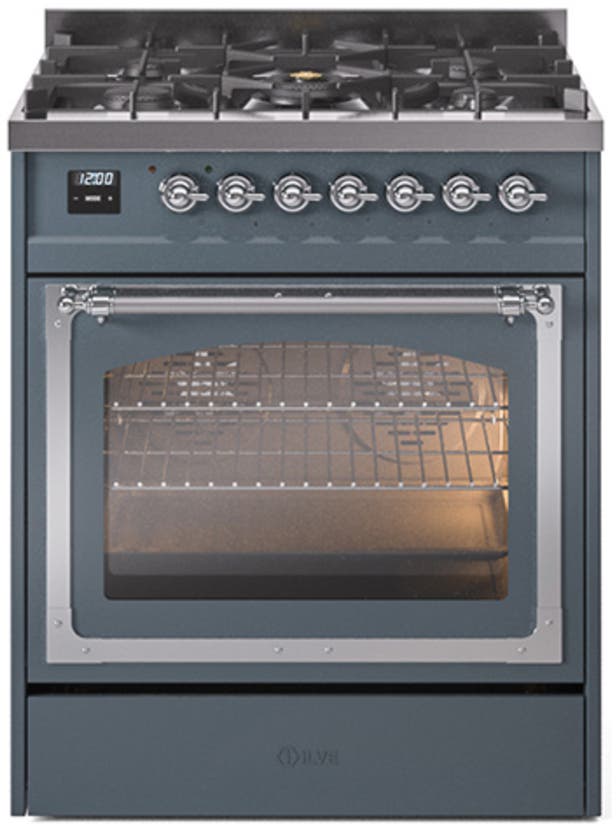 Ilve UN30NMPBGC Blue Grey With Chrome Knobs, Natural Gas