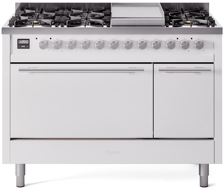 Ilve UP48FQMPWH White With Satin Trim