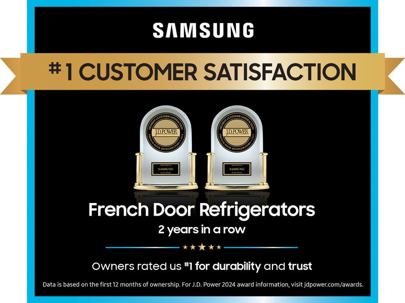 Samsung RF23DB9900QD 36 Inch Counter Depth Smart 4-Door Flex™ French Do...