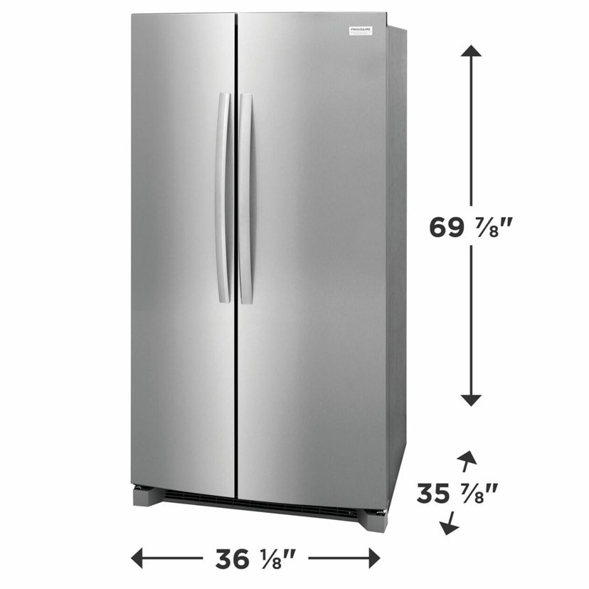 Frigidaire GRSN2620AF 26 Cu. Ft. Side By Side Refrigerator: Smudge Proof...