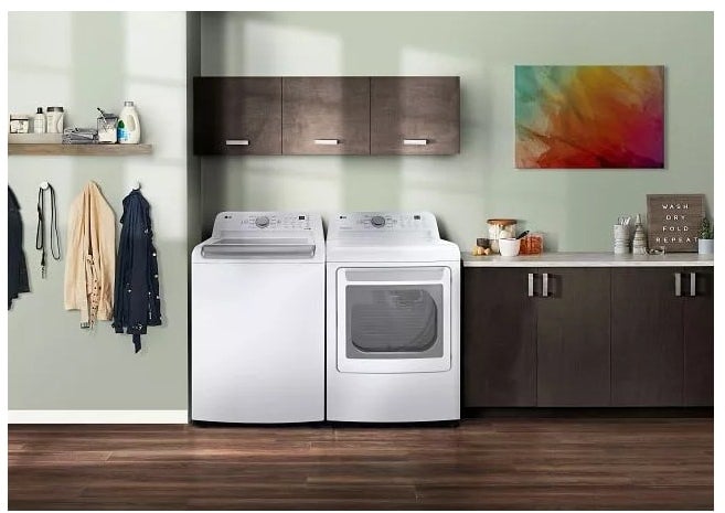 LG DLE7150W 27 Inch Front Load Electric Dryer with Accurate Dr...