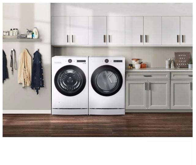 LG DLEX6500W 27 Inch Electric Smart Dryer with 7.4 cu. ft. Capa...