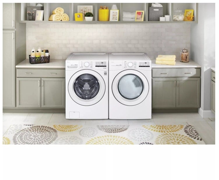 LG DLG3401W 27 Inch Gas Dryer with 7.4 Cu. Ft. Capacity, 8 Dry...