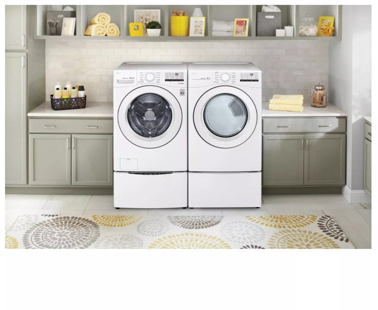 LG DLG3401W 27 Inch Gas Dryer with 7.4 Cu. Ft. Capacity, 8 Dry...