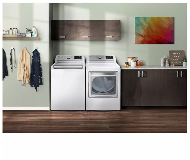 LG DLGX7901WE 27 Inch Smart Gas Dryer with 7.3 Cu. Ft. Capacity,...