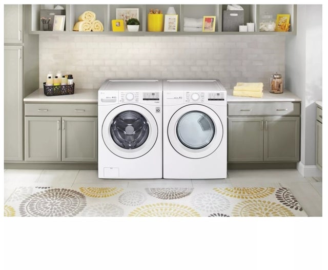 LG WM3400CW 27 Inch Front Load Washer with 4.5 Cu. Ft. Capacit...