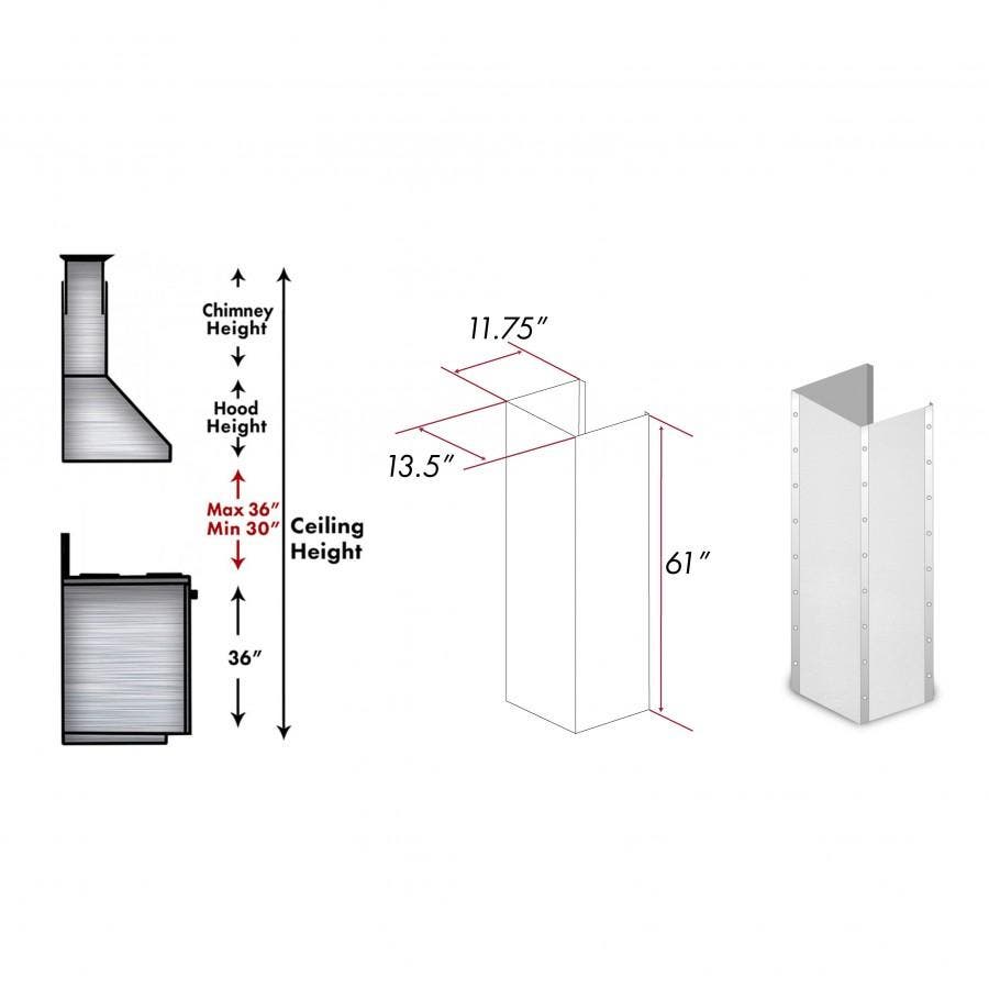 Zline 6554SSSS36304E Durasnow Stainless Steel
