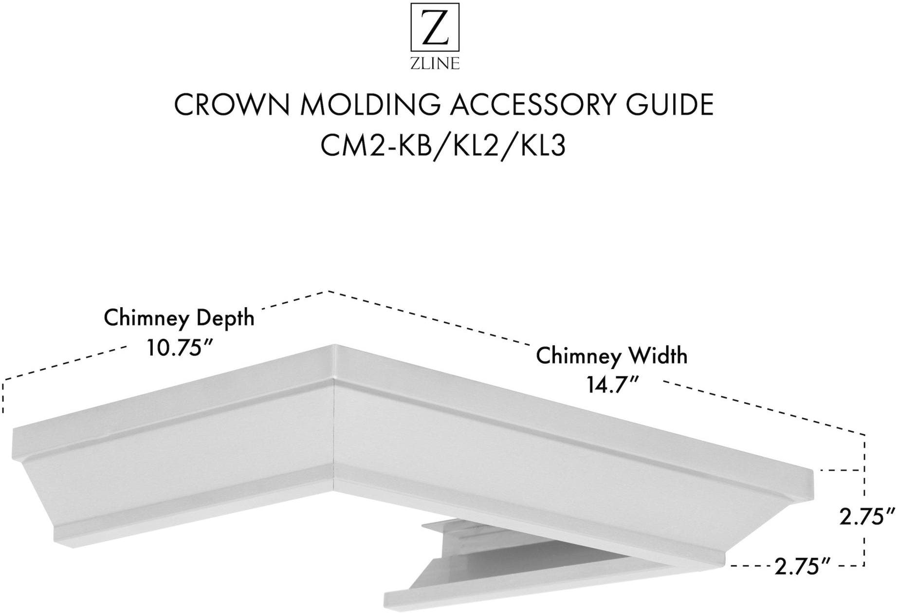 Zline CM2KBKL2KL3 Brushed 430 Stainless Steel