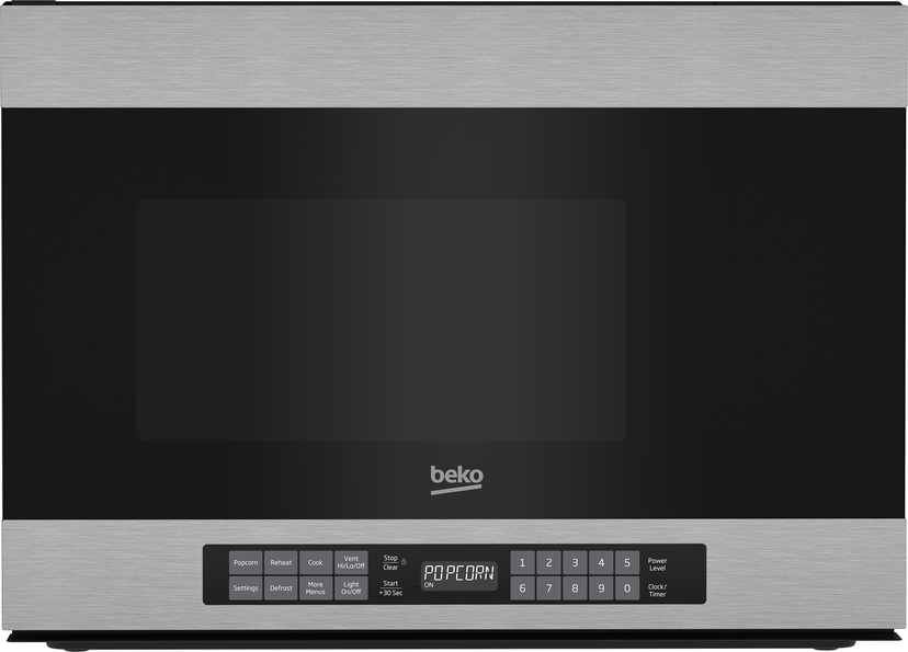 Beko MWOTR24100SS 24 Inch Over-The-Range Microwave Oven, Digital Con...