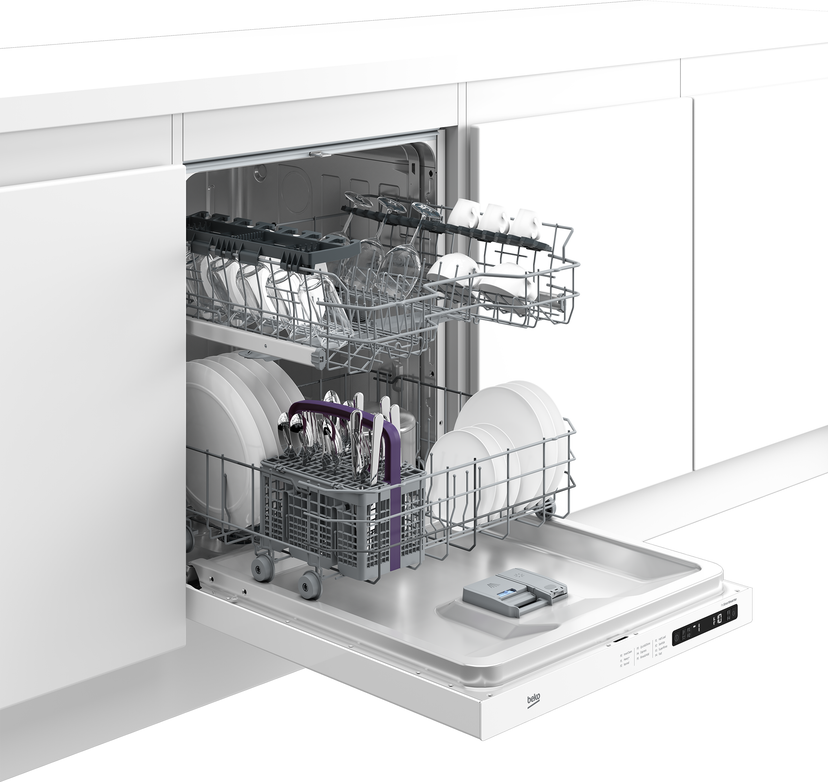 Beko DDN25402W 24 Inch Fully Integrated Dishwasher With 14 Place ...