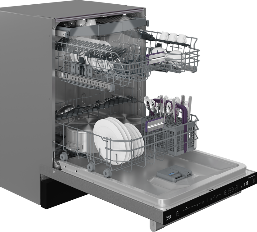 Beko DDT38532XHW 24 Inch Fully Integrated Dishwasher With Pro Handl...