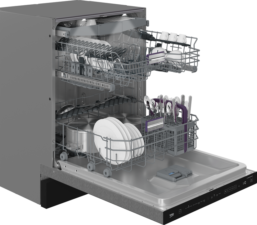 Beko DDT38532XIHWS 24 Inch Fully Integrated Dishwasher With Pro Handl...