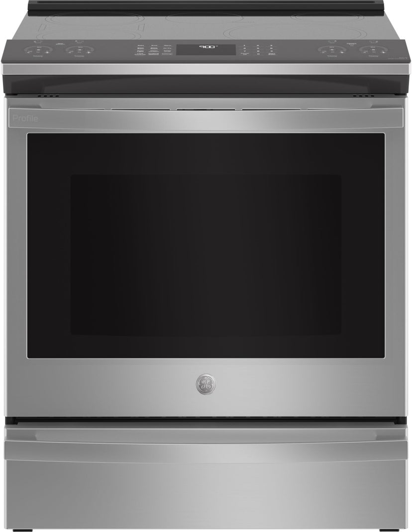 GE PHS93EYPFS 30 Inch Slide In Induction Range With 5 Elements, ...