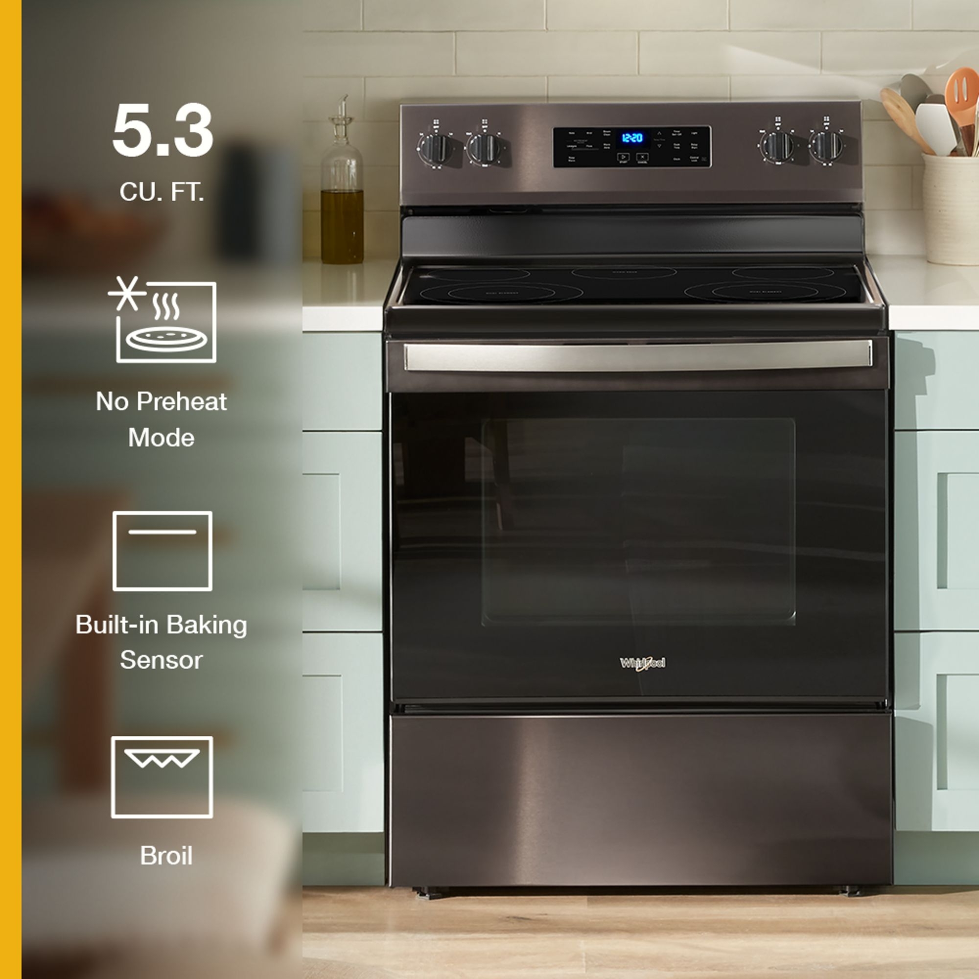 Whirlpool WFES3330RV Fingerprint-Resistant Black Stainless Steel