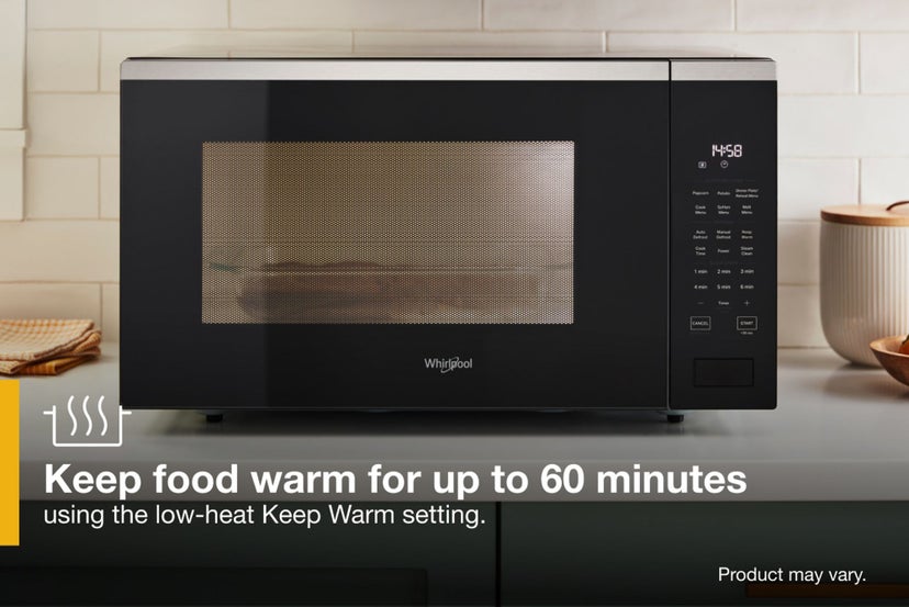 Whirlpool WMCS7024PB 2.2 Cu. Ft. Countertop Microwave: Black