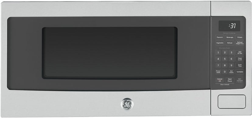 GE PCHK11S1WSS Countertop Microwave Oven, 1.1 Cu.Ft., Sensor, Sma...