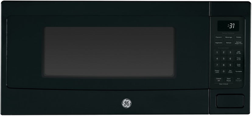 GE PCHK11S1WBB Countertop Microwave Oven, 1.1 Cu.Ft., Sensor, Sma...