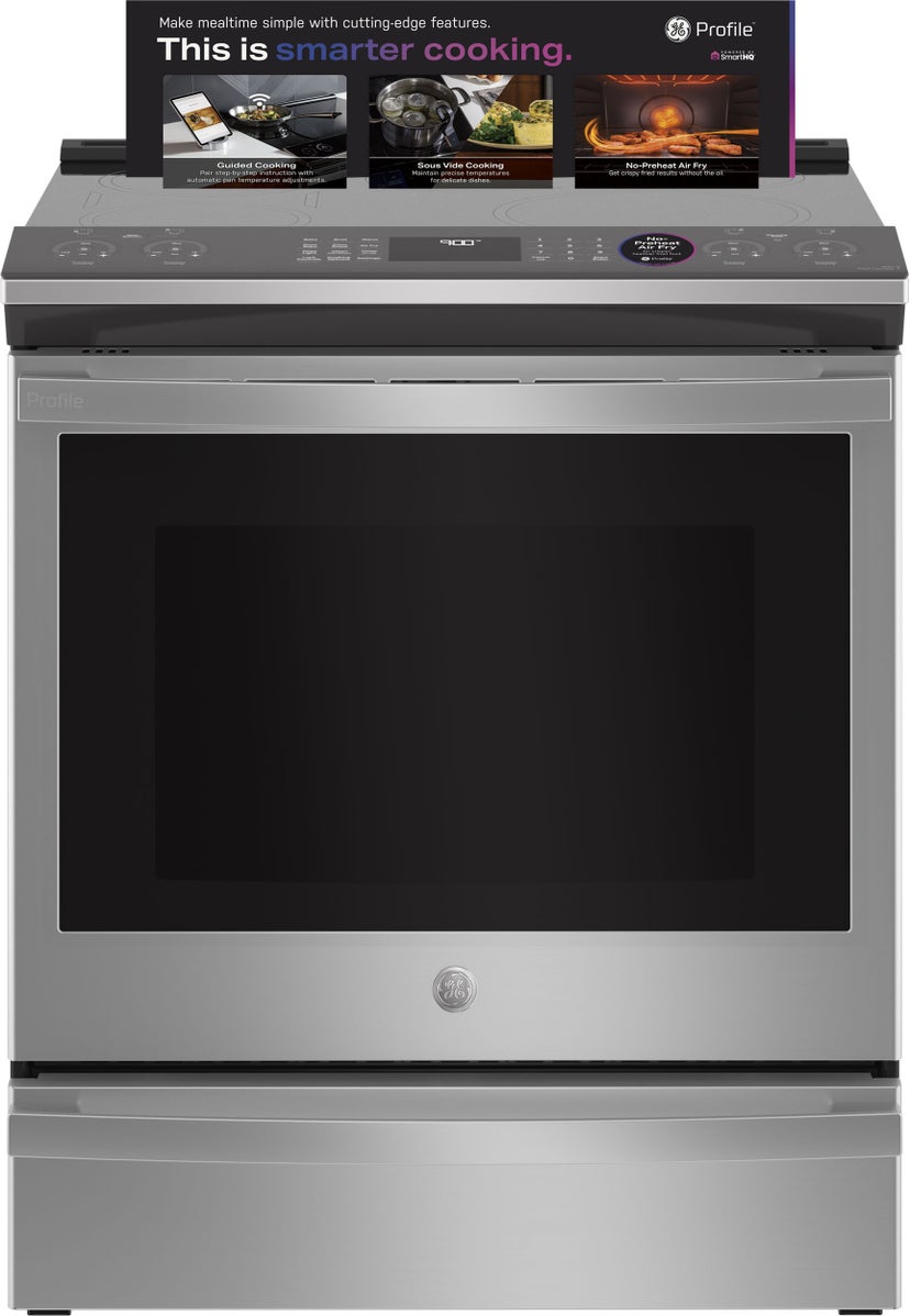 GE PHS93EYPFS 30 Inch Slide In Induction Range With 5 Elements, ...