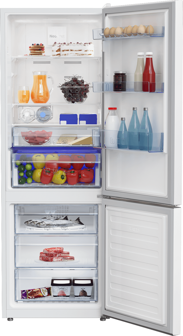 Beko BFBF2414WH 24 Inch Counter Depth Bottom Mount Refrigerator wi...