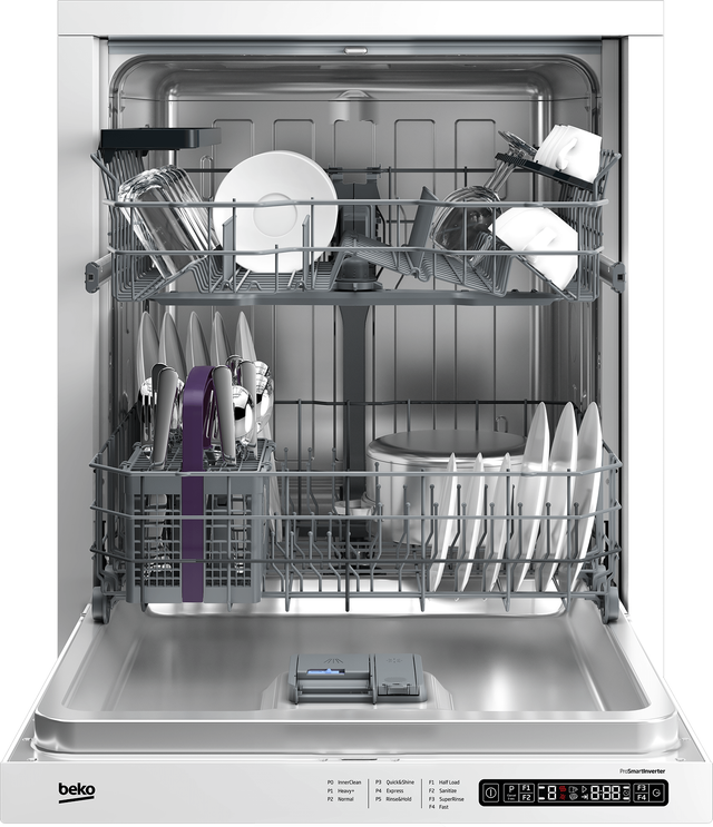 Beko DDN25402W 24 Inch Fully Integrated Dishwasher With 14 Place ...