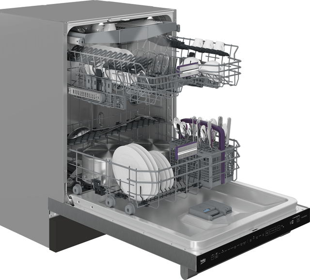 Beko DDT39434X 24 Inch Fully Integrated Dishwasher with 16 Place ...