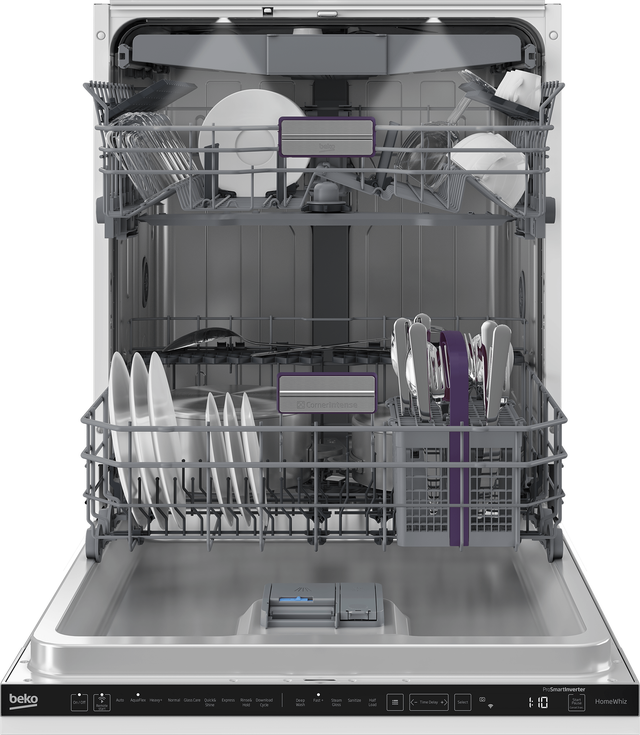 Beko DIT39434 24 Inch Fully Integrated Dishwasher with 16 Place ...