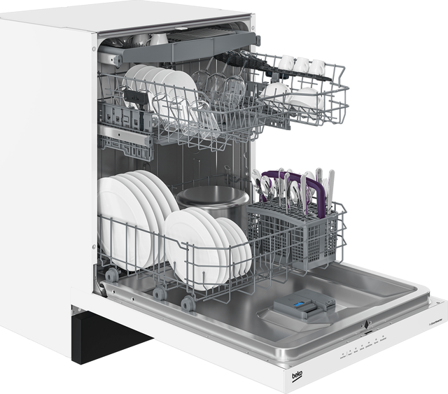 Beko DUT36522W 24 Inch Built-In Full Console Dishwasher with 15 P...