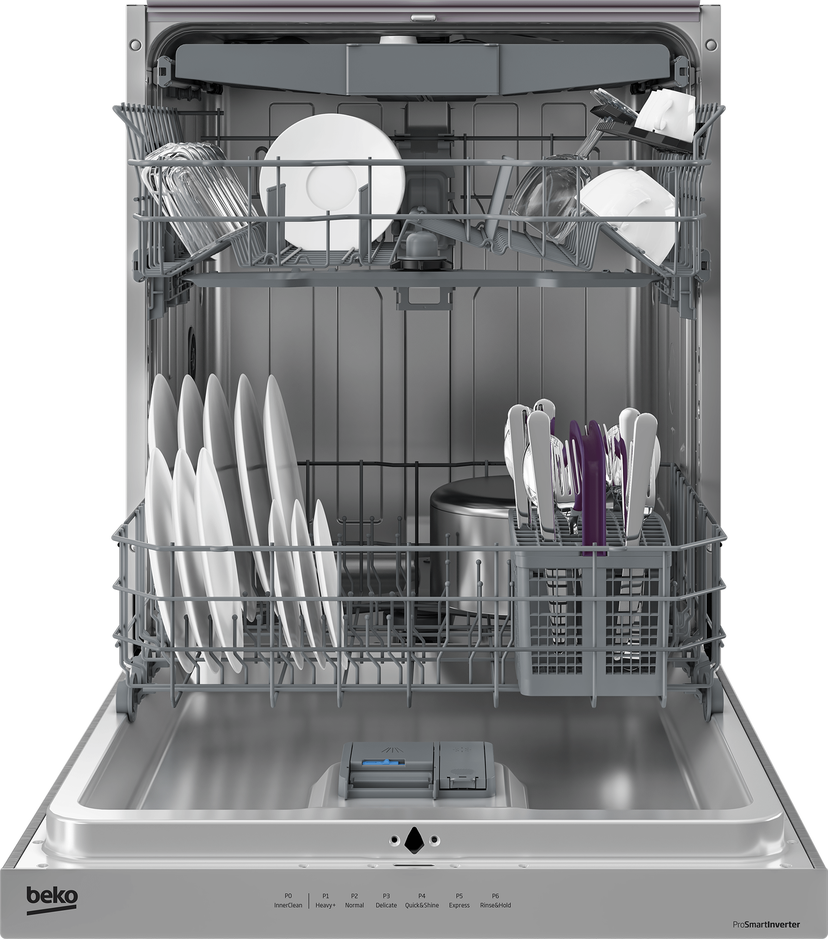 Beko DUT36522X 24 Inch Built-In Full Console Dishwasher with 15 P...