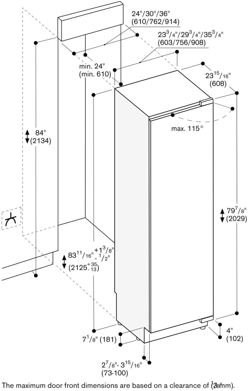 Gaggenau RC462705 24 Inch Built-In Smart All Refrigeration Column wi...