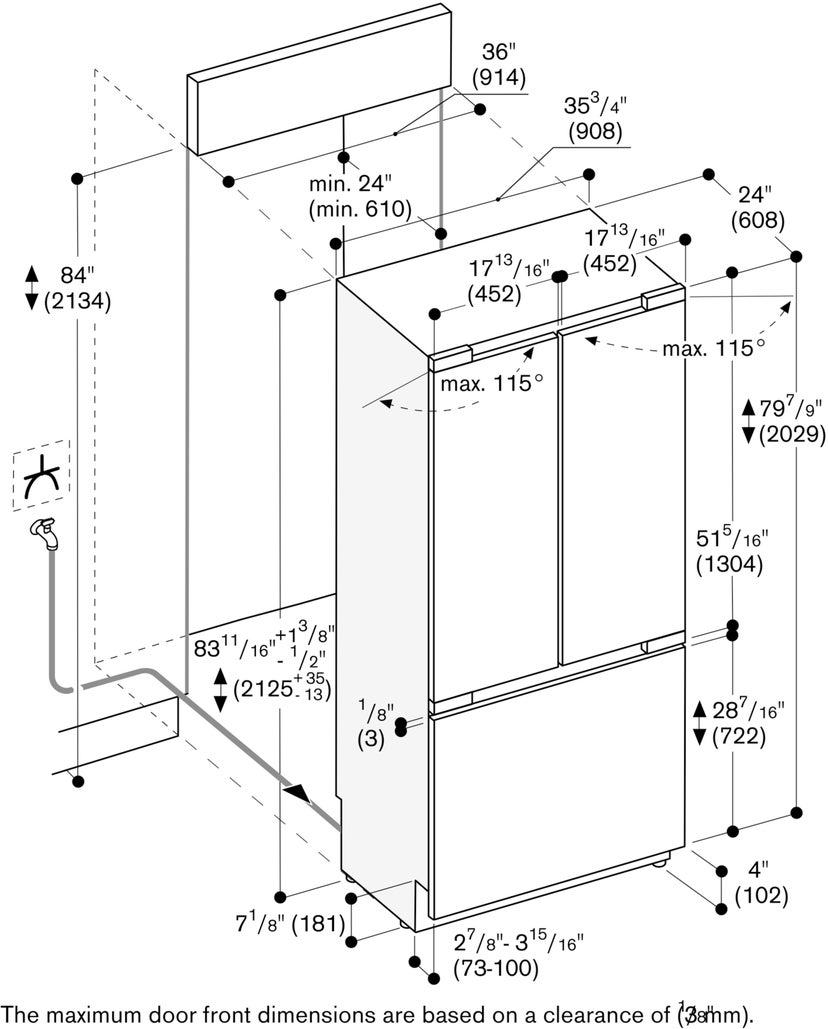 Gaggenau RY492705 36" French Door Refrigerator, Home Connect: Panel ...