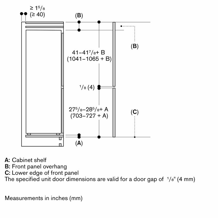 Gaggenau RB282705 Built-in fridge-freezer combination: Panel Ready