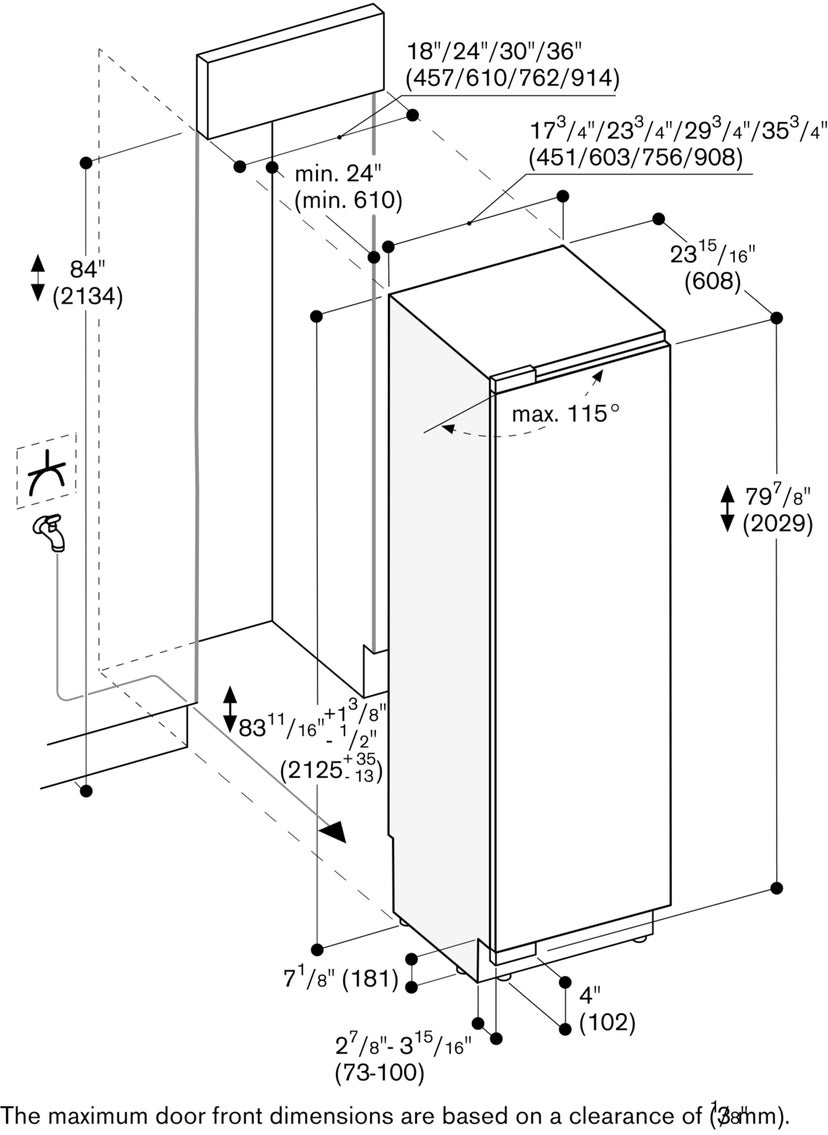 Gaggenau RF411705 18" Freezer column with integrated ice maker, Home...