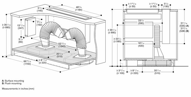 Gaggenau AL400722 48 Inch Downdraft Ventilation with 3 Power Levels,...