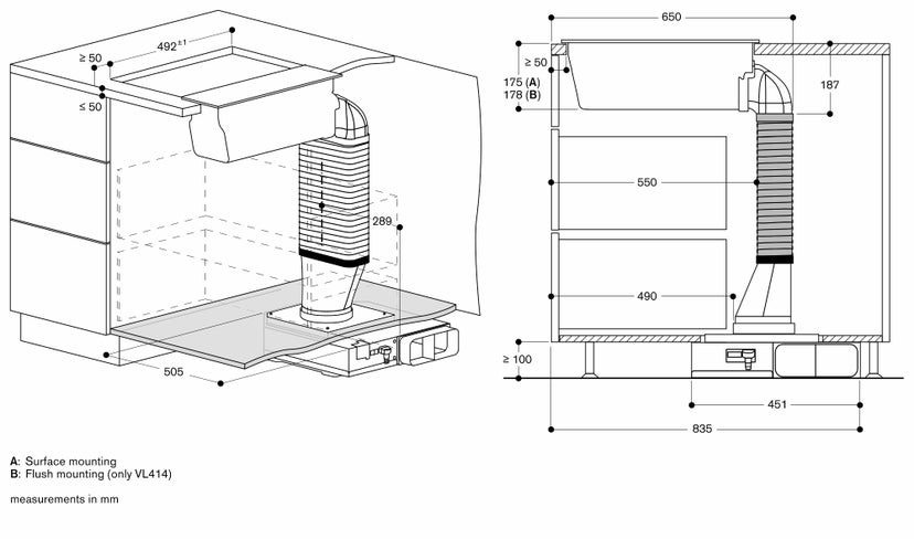 Gaggenau VL200120 200 Series Vario 200 Series Downdraft Ventilation ...