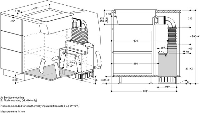 Gaggenau VL200120 200 Series Vario 200 Series Downdraft Ventilation ...