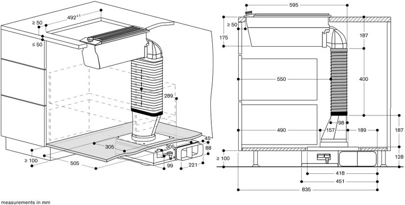 Gaggenau VL200120 200 Series Vario 200 Series Downdraft Ventilation ...