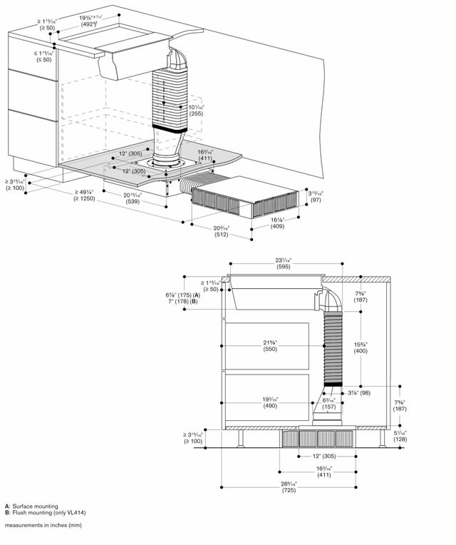 Gaggenau VL200120 200 Series Vario 200 Series Downdraft Ventilation ...