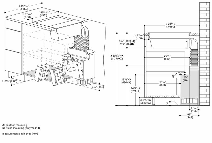 Gaggenau VL200120 200 Series Vario 200 Series Downdraft Ventilation ...