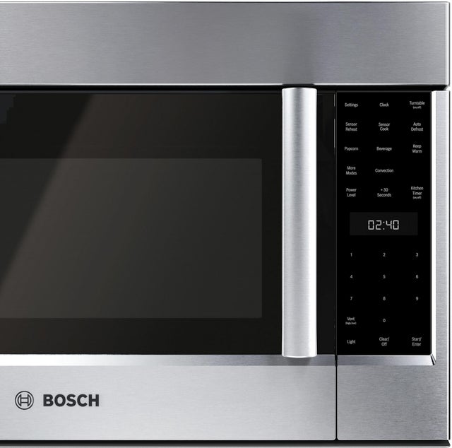 Bosch HMV8045U 800 Series, OTR Convection Microwave: Black Stainl...