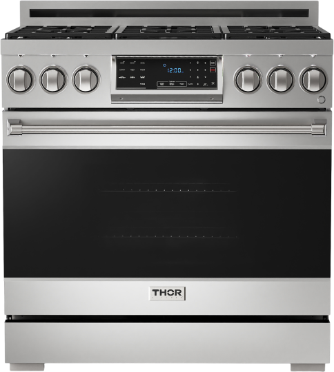 Thor RSG36 Gordan Ramsay 36 Inch Pro Style Gas Range in Stain...