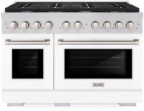 Stainless Steel With White Matte Door