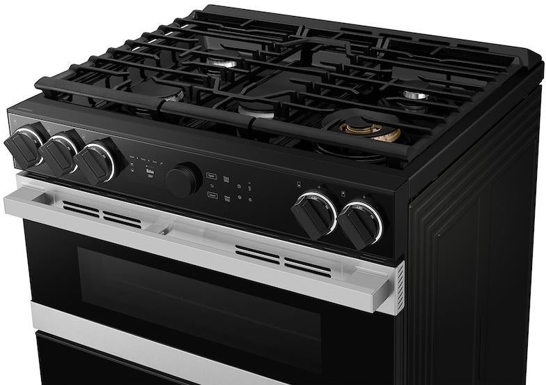 Samsung NSG6DG8550SR 30 Inch Slide-In Gas Smart Range With 5 Sealed Bur...