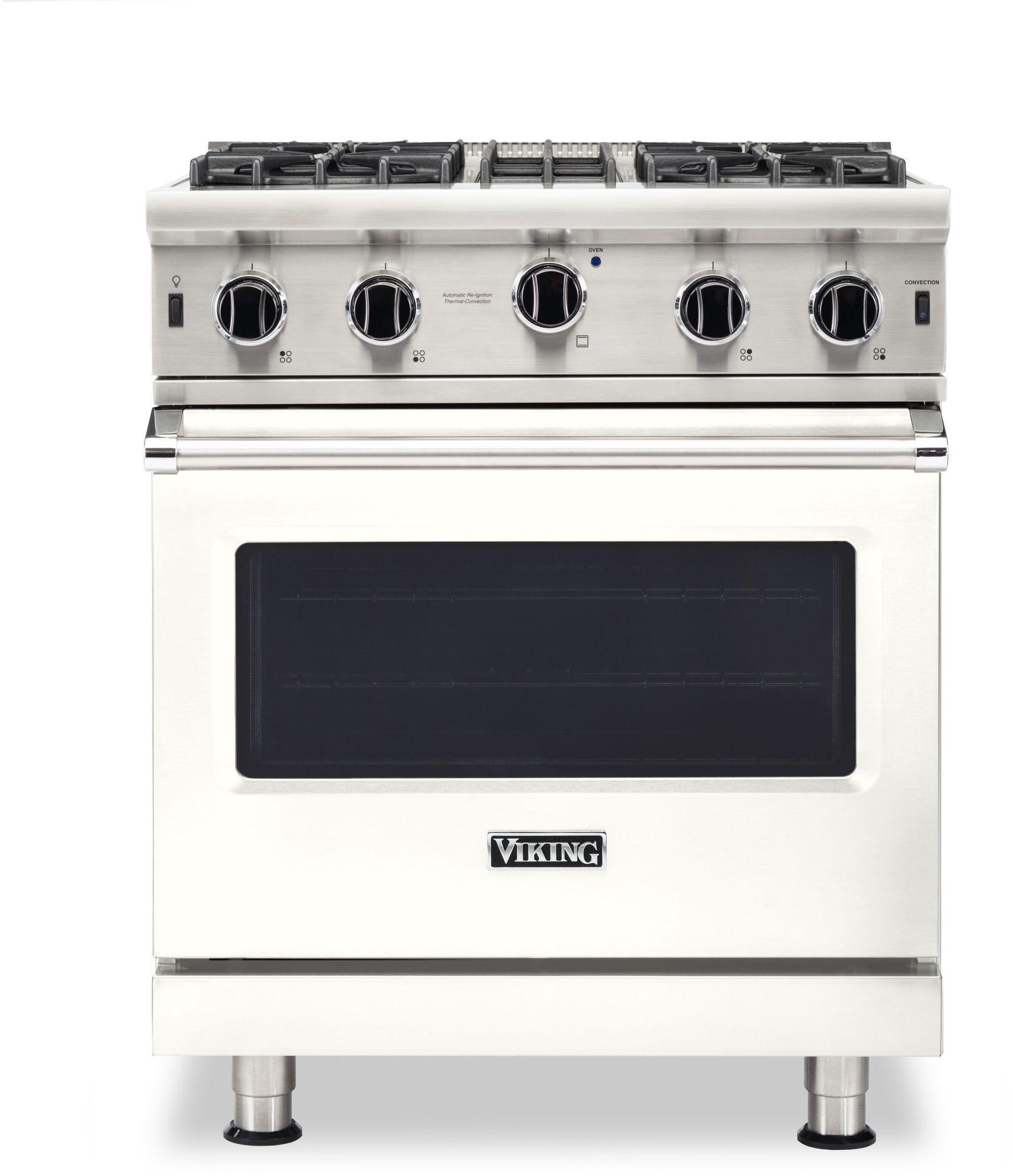 Viking VGIC53024BPW 30 Inch Freestanding Gas Range with 4 Open Burners...