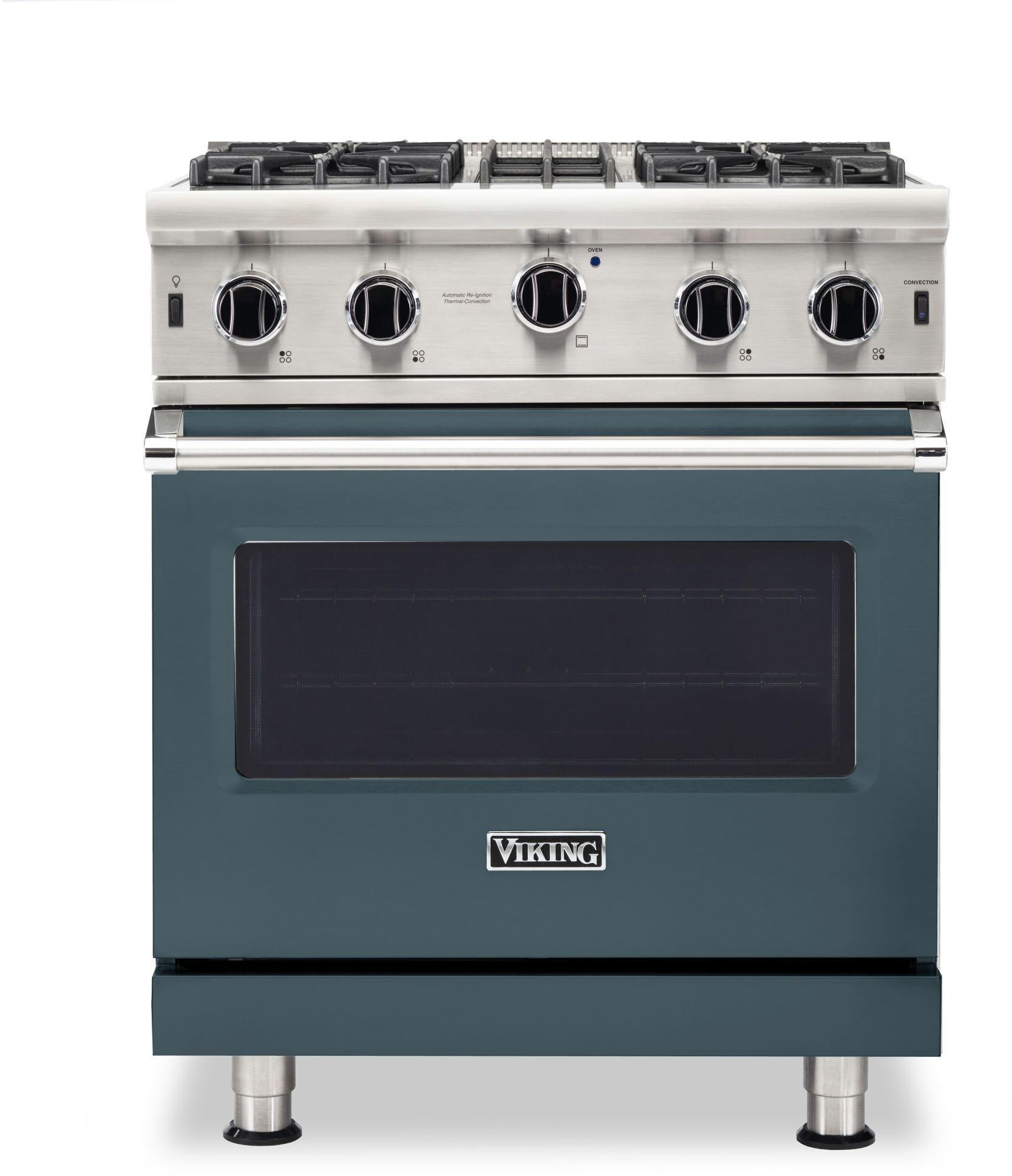 Viking VGIC53024BSQ 30 Inch Freestanding Gas Range with 4 Open Burners...