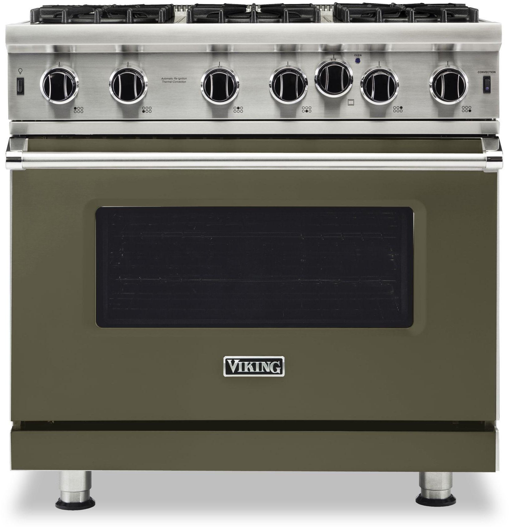 Viking VGIC53626BMALP 36 Inch Gas Range with 6 Open Burners: Martini, Li...